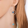 Galaxy 1Model Star Moon Long Earrings