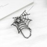 FashionMoon Black Spider Web Collar Pin Men Brooch