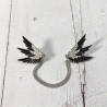 FashionMoon Black Wing Shaped Trendy Brooch for Men